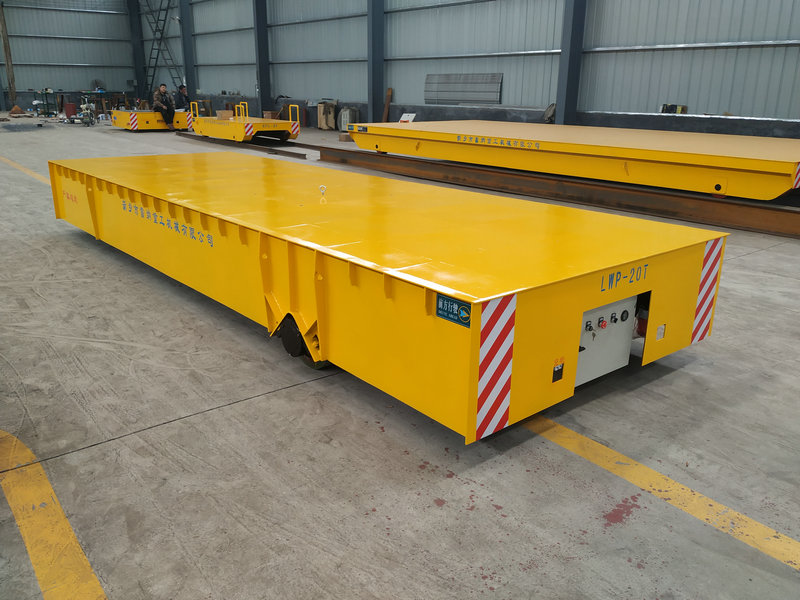 20 Ton Steerable Flatbed Trackless Transfer Cart