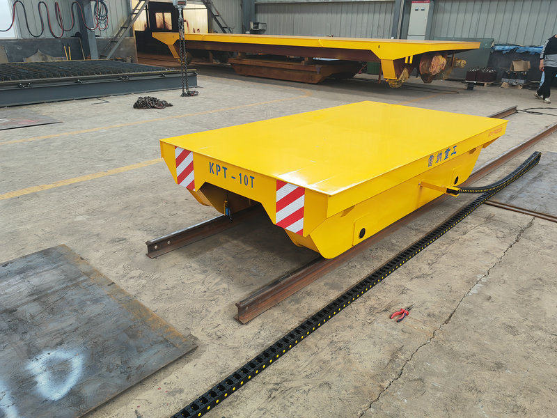 10 Ton Cable Reel Powered Rail Transfer Cart for Material Handling