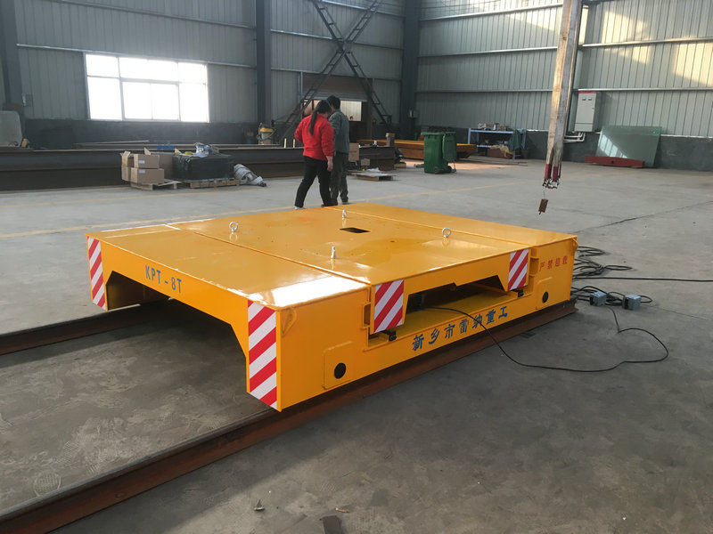 Industrial Double Deck Electric Rail Transfer Trolley for Workshops
