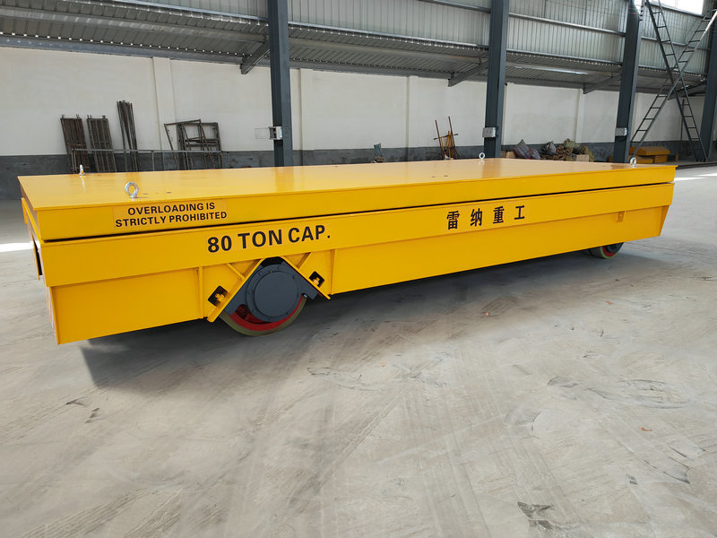 80 Ton Heavy Duty Trackless Transfer Car with Integrated Hydraulic Platform Lift