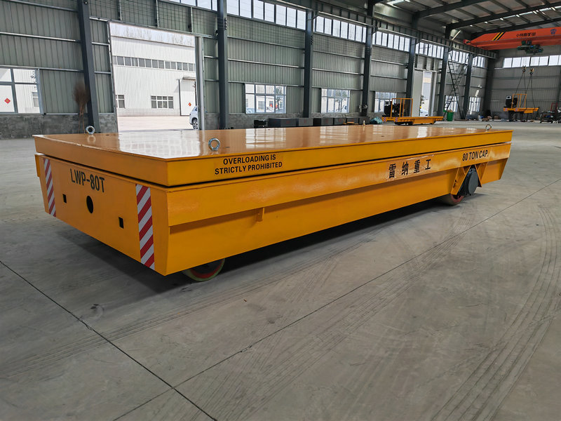 80 Ton Heavy Duty Trackless Transfer Car with Integrated Hydraulic Platform Lift