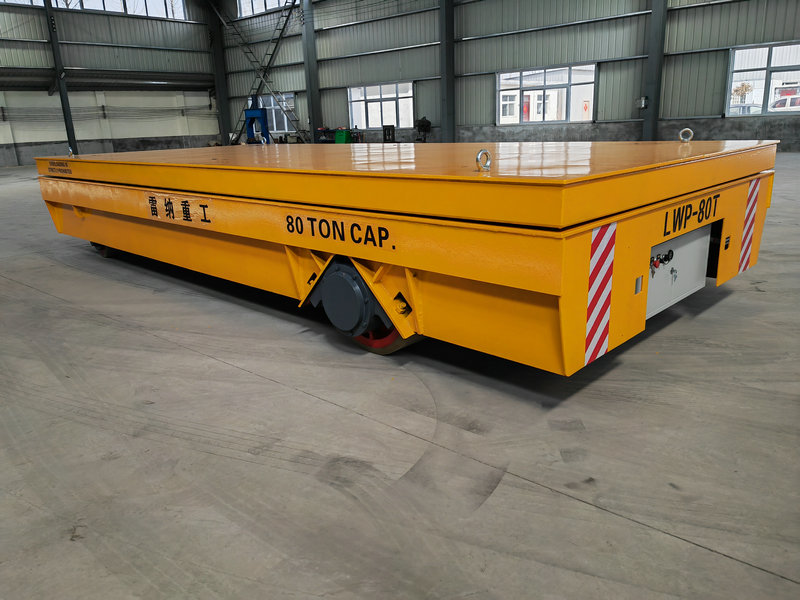 80 Ton Heavy Duty Trackless Transfer Car with Integrated Hydraulic Platform Lift