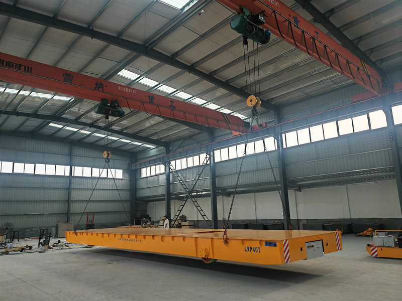 Battery Powered Heavy Load Trackless Transfer Platform for Workshop