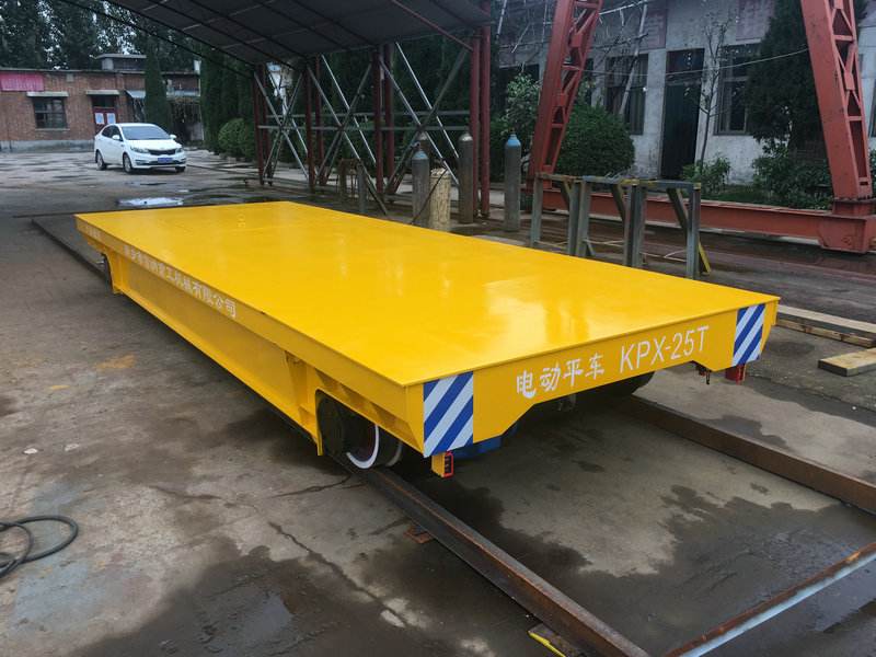 Lithium Battery Powered Rail Transfer Cart for Material Handling
