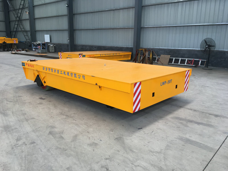 Factory Material Handling Electric Flatbed Trolley 50 Ton