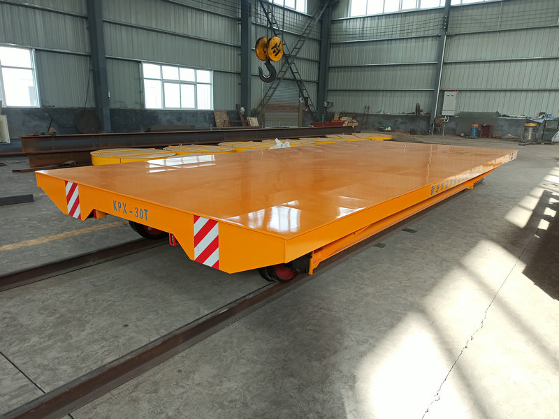 Heavy Duty 30 Ton Battery Rail Transfer Trolley for Mold Transport