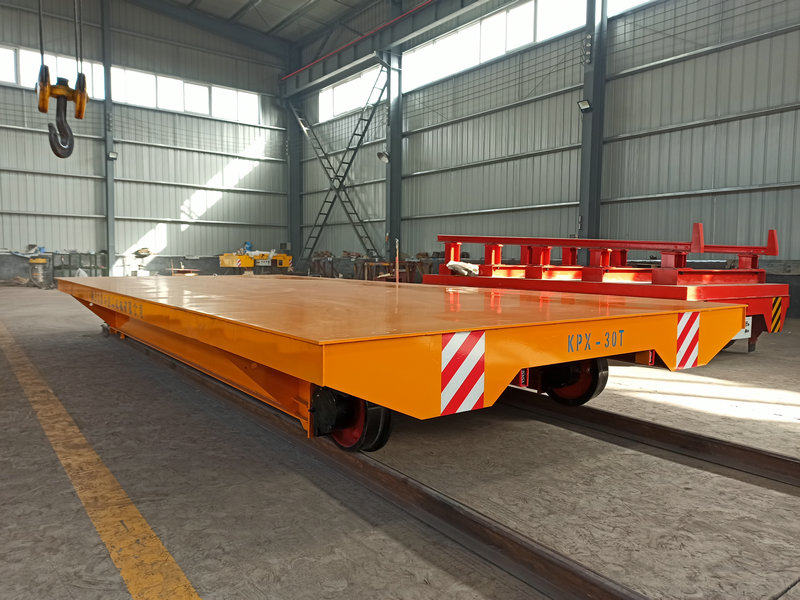Heavy Duty 30 Ton Battery Rail Transfer Trolley for Mold Transport