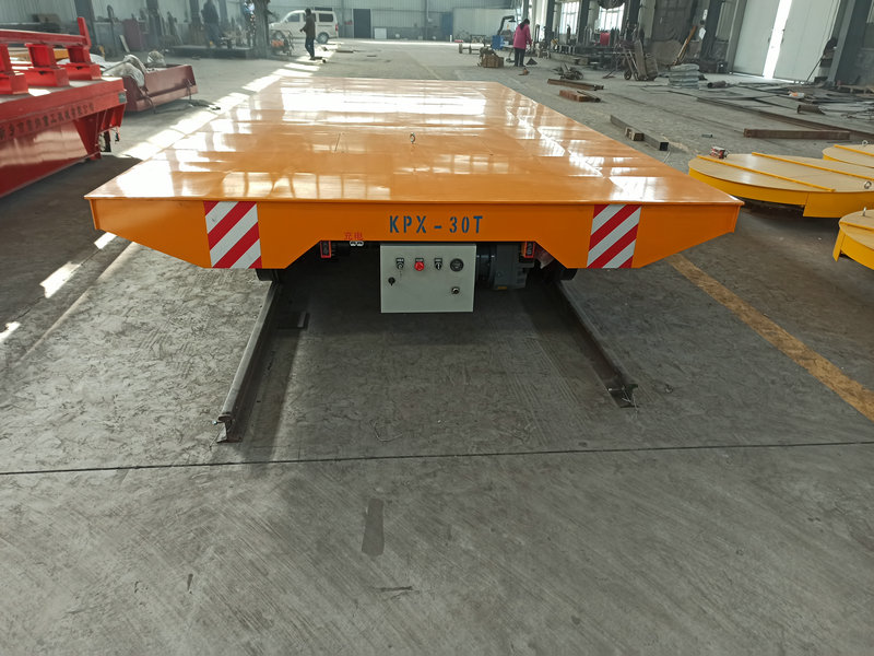 Heavy Duty 30 Ton Battery Rail Transfer Trolley for Mold Transport