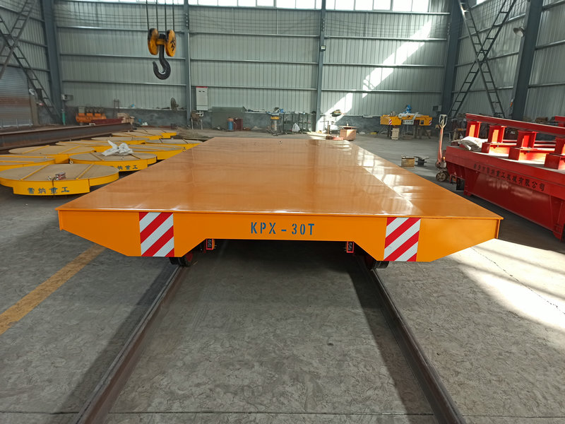 Heavy Duty 30 Ton Battery Rail Transfer Trolley for Mold Transport
