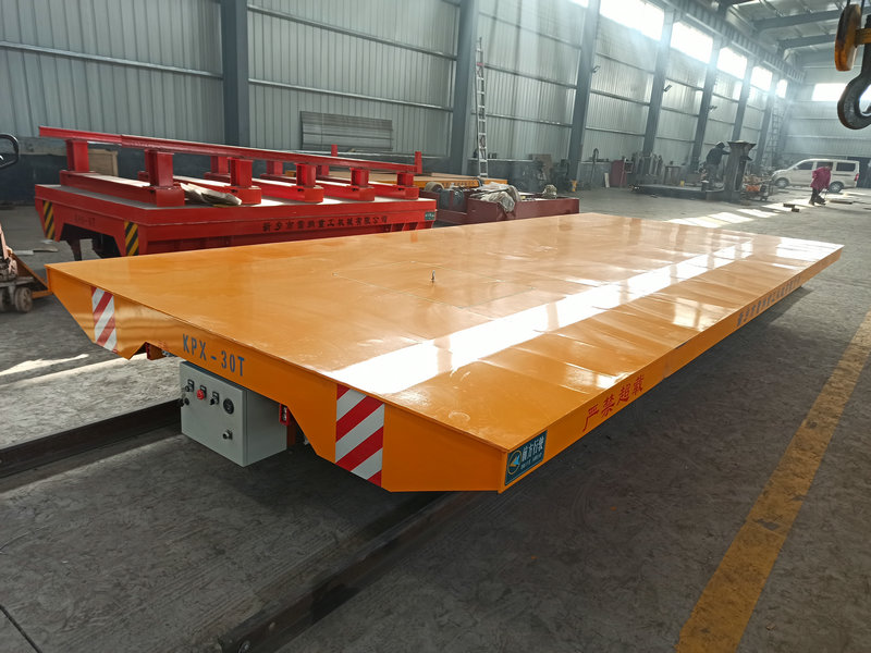 Heavy Duty 30 Ton Battery Rail Transfer Trolley for Mold Transport