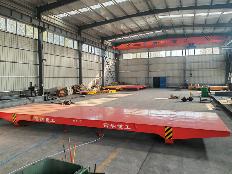 20 Ton Customized Steel Rail Low Voltage Powered Transfer Trolley
