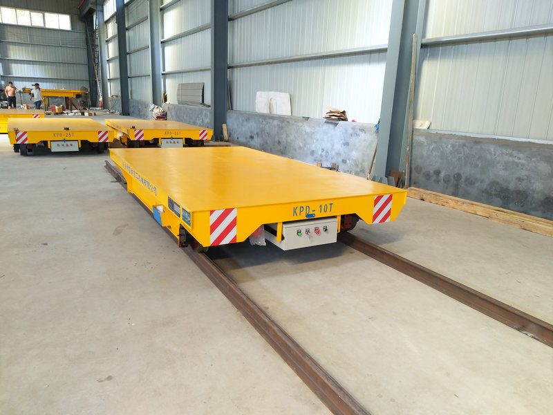 Customized Electric Rail Transfer Trolley for Heat Treatment Workshop Use
