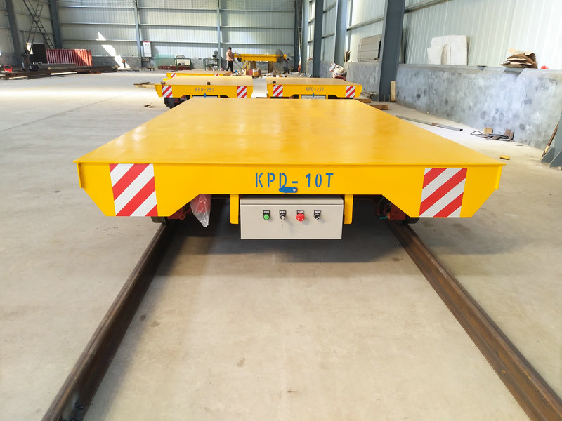 Customized Electric Rail Transfer Trolley for Heat Treatment Workshop Use