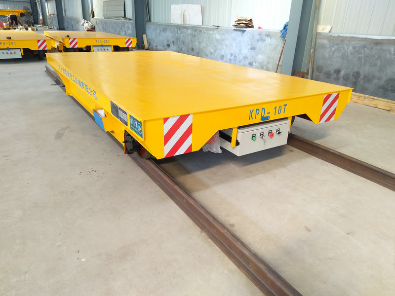 Customized Electric Rail Transfer Trolley for Heat Treatment Workshop Use