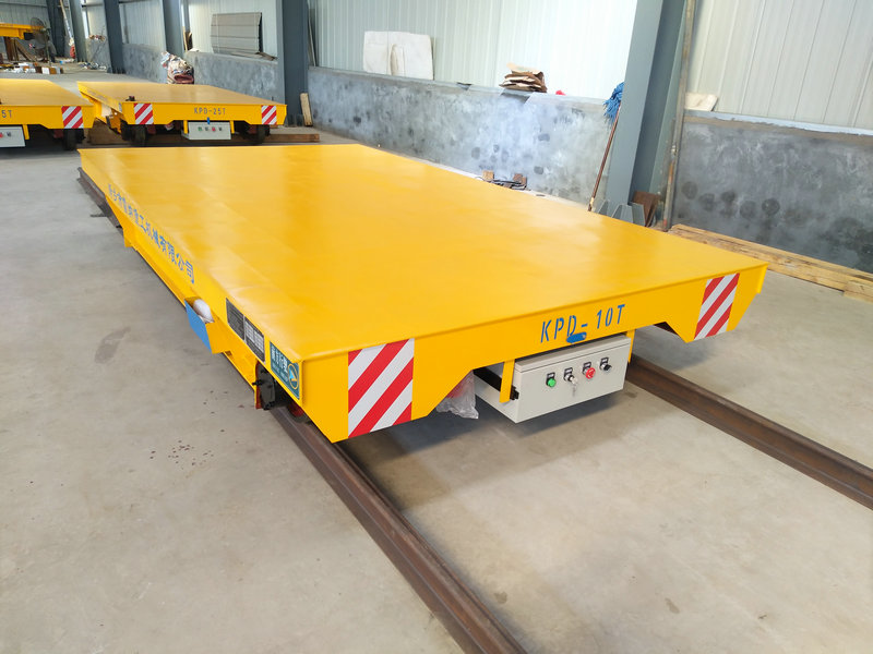 Customized Electric Rail Transfer Trolley for Heat Treatment Workshop Use
