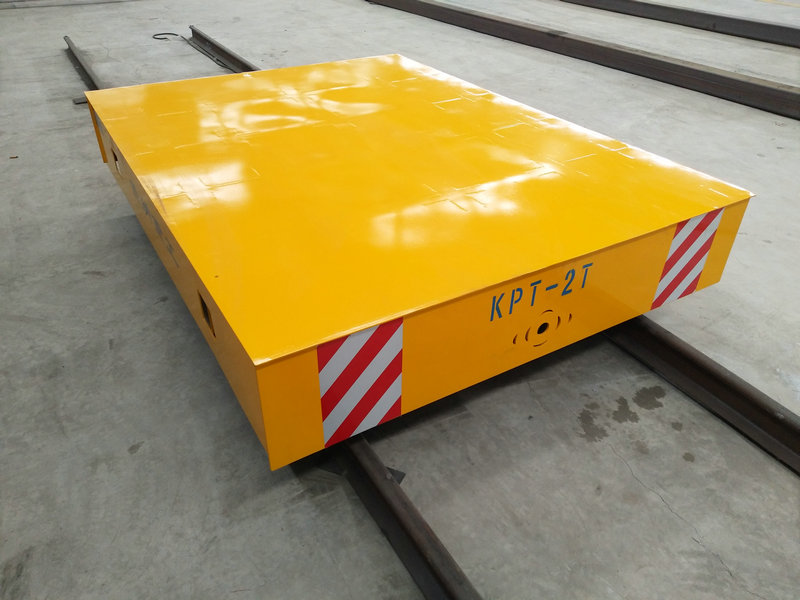 Workshop Cable Powered Rail Transfer Cart for Heavy Material Movement