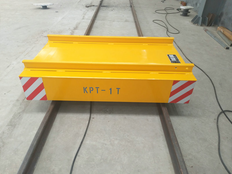 Warehouse Material Handling Rail Flat Car with Cable Reel Power