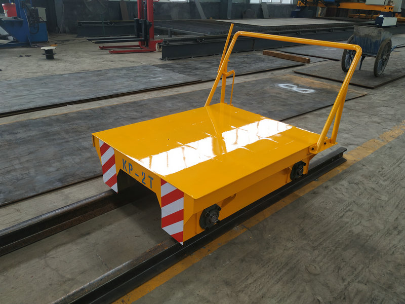 Non-Motorized Rail Transport Cart for Material Handling in Workshop