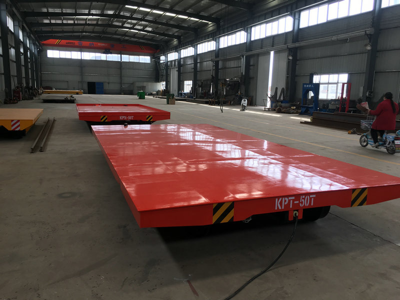 50 Ton Electric Rail Transfer Car Powered by Cable Reel