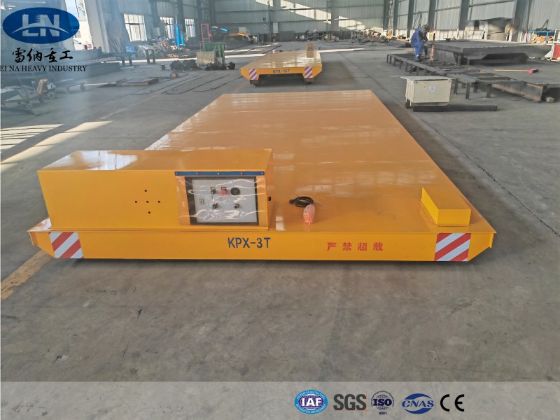 3 Ton Battery Powered Rail Transfer Cart for Efficient Workshop Material Handling