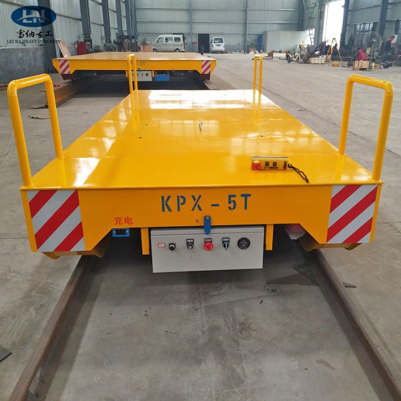 5 Ton Battery Powered Rail Transfer Cart for Medium Load Industrial Material Transport