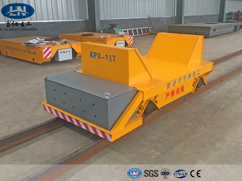 15 Ton Battery Powered Rail Transfer Cart for Heavy and Cylindrical Material Handling